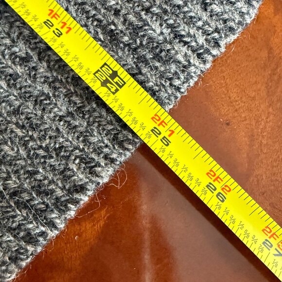 Eddie Bauer Mens L Wool Blend Sweater Shawl Collar Heather Brownish Gray - Picture 11 of 11